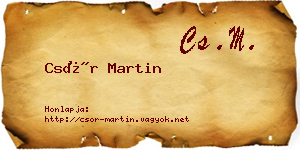 Csór Martin névjegykártya